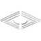 Ekena Millwork Diamond Architectural Grde PVC Ceiling Medallion, 10"W x 6 5/8"H x 3"ID x 3 1/2"C x 1"P, Two-Piece CMP10X6DD2-03000 - alternate 2